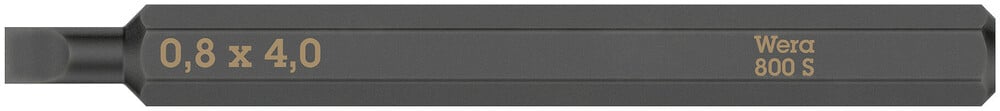 Wera 800 S sleufbits voor slagschroevendraaier, 0.8 x 4 x 70 mm - 05018140001