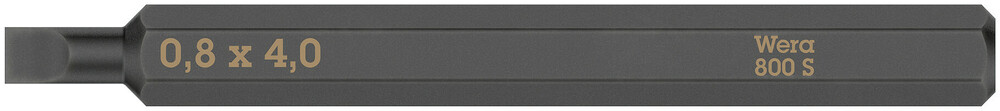 Wera 800 S sleufbits voor slagschroevendraaier, 0.8 x 4 x 70 mm - 05018140001