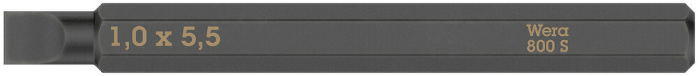 Wera 800 S sleufbits voor slagschroevendraaier, 1 x 5.5 x 70 mm - 05018141001