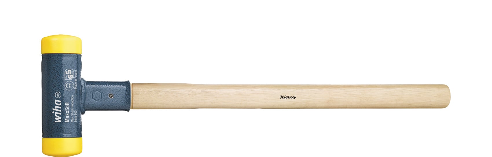 Wiha Kunststof hamer terugslagloos | met hickorysteel | rond-slagkop | 118 mm | 35 mm - 2094 - 02094