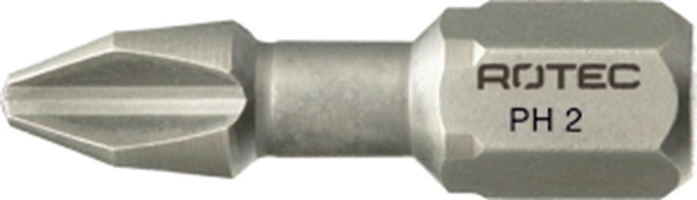 Rotec PRO Insertbit PH 3 L=25mm C 6,3 Torsion BASIC - 10 stuks - 8010003