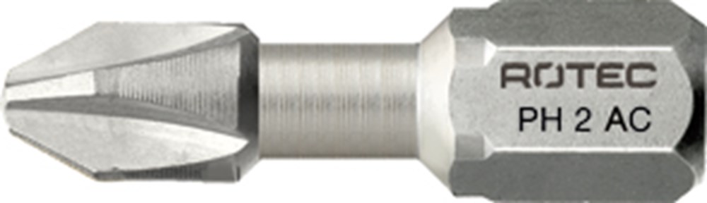 Rotec PRO Insertbit PH 2 L=25mm C 6,3 Torsion RVS - 10 stuks - 8011002