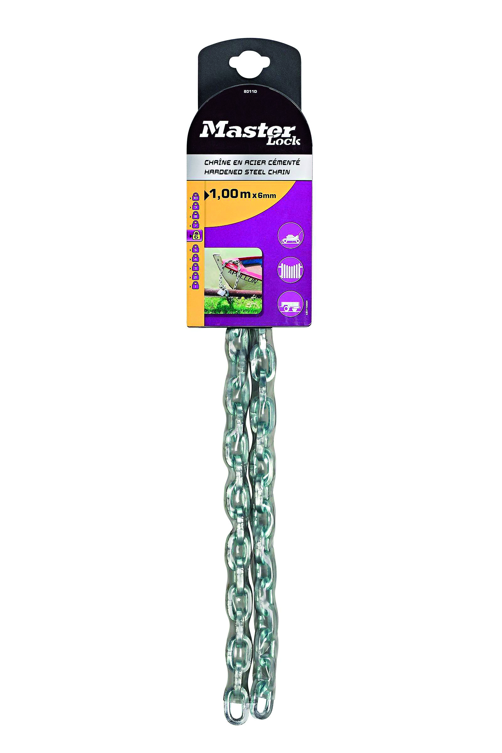 Masterlock Ketting, staal met vinyl, 6mm, 1m - 8011EURD 8011EURD