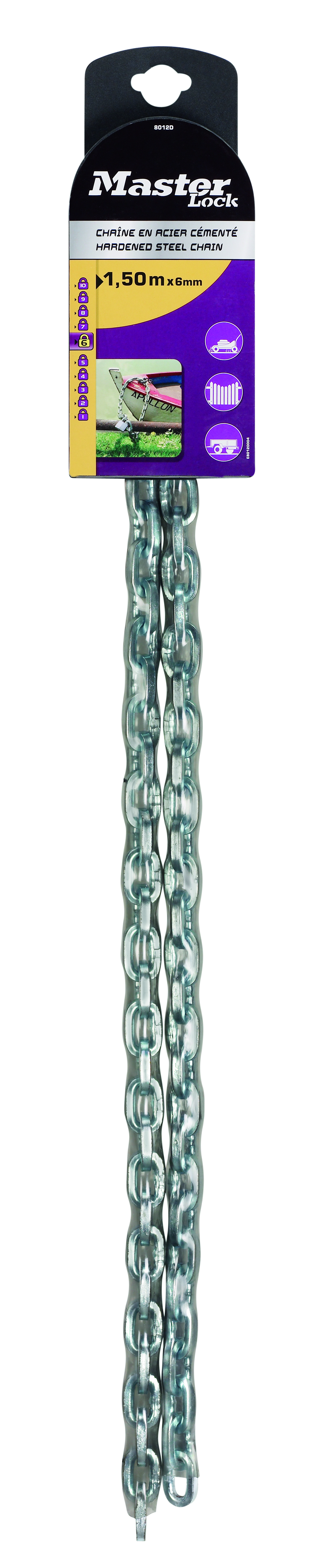 Masterlock Stalen Ketting - 6mm - 1,50m - 8012EURD 8012EURD