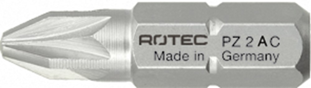 Rotec PRO Insertbit PZ 2 L=25mm C 6,3 RVS - 10 stuks - 8031002
