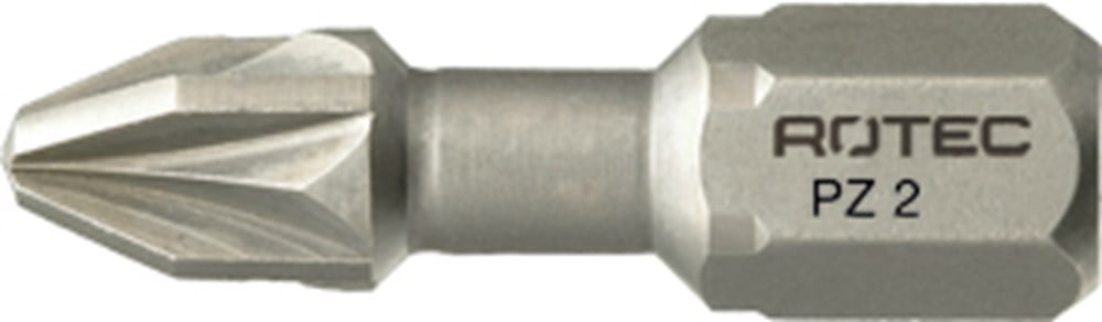 Rotec PRO Insertbit PZ 2 L=25mm C 6,3 Torsion BASIC - 10 stuks - 8040002