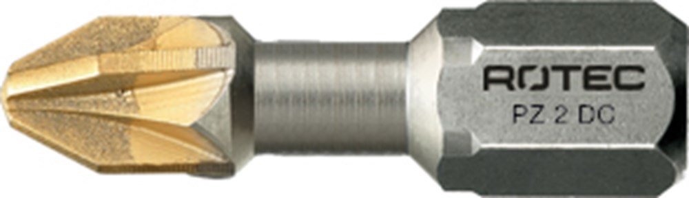 Rotec PRO Insertbit PZ 1 L=25mm C 6,3 Torsion DIAMANT - 10 stuks - 8043001