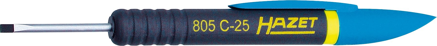HAZET Clip-schroevendraaier 805C-25 · Sleufprofiel · SW 0,4 x 2,5 mm
