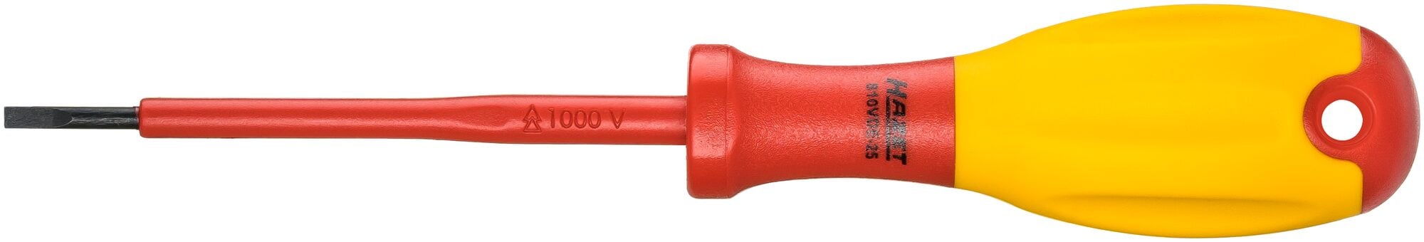 HAZET Elektricien-schroevendraaier · geïsoleerd 810VDE-25 · Sleufprofiel · SW 0,4 x 2,5 mm
