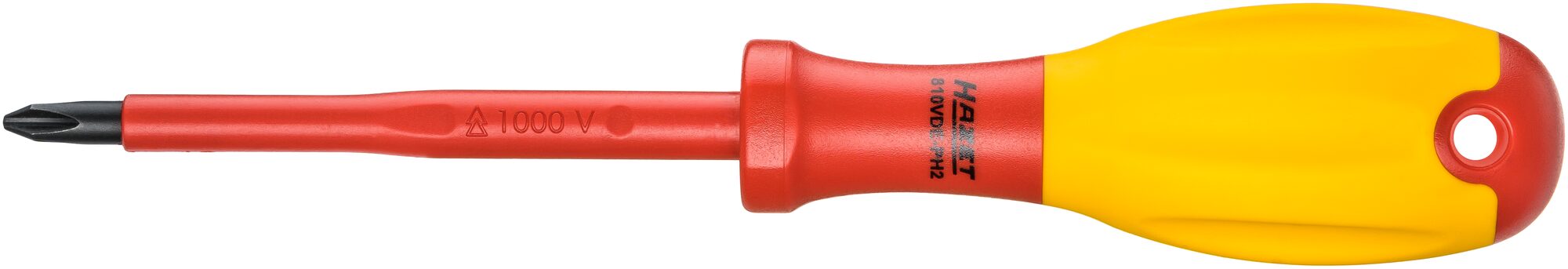HAZET Elektricien-schroevendraaier · geïsoleerd 810VDE-PH2 · Kruiskop profiel PH · SW PH2
