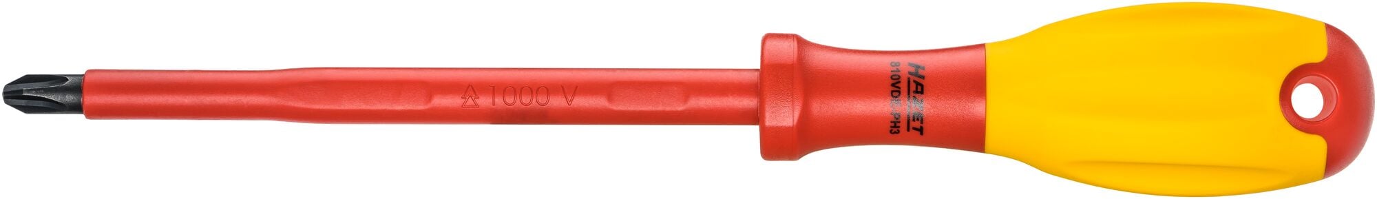 HAZET Elektricien-schroevendraaier · geïsoleerd 810VDE-PH3 · Kruiskop profiel PH · SW PH3