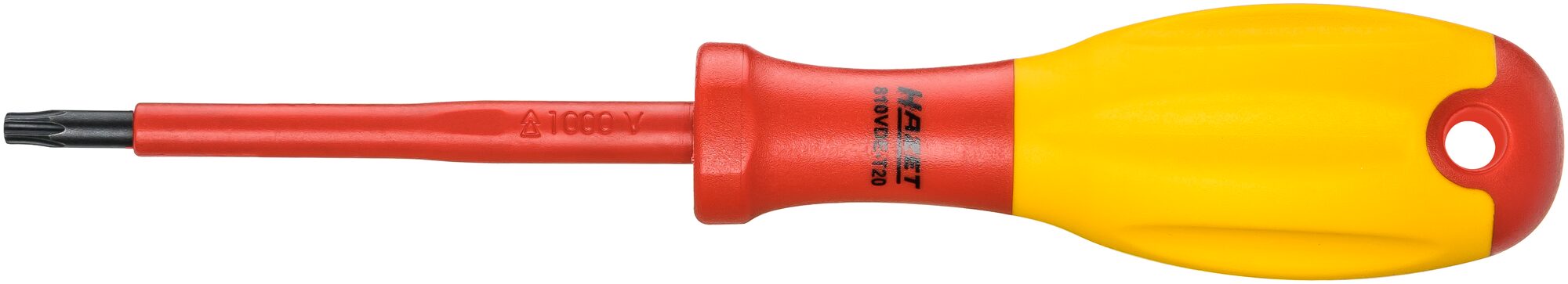 HAZET Elektricien schroevendraaier · geïsoleerd 810VDE-T20 · Binnen-TORX®-profiel · SW T20