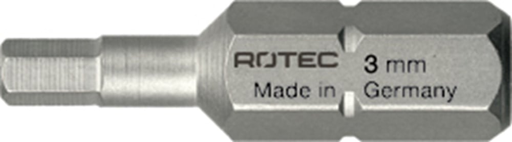 Rotec PRO Insertbit inbus SW4,0 L=25mm C 6,3 BASIC - 10 stuks - 8110040 - 811.0040