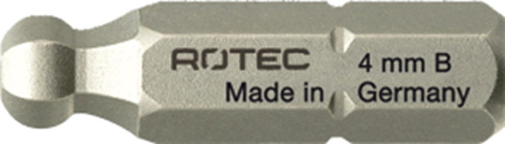 Rotec PRO Insertbit inbus SW2,0 L=25mm C 6,3 Kogelkop BASIC - 10 stuks - 8111020
