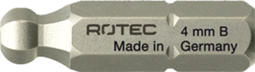 Rotec PRO Insertbit inbus SW6,0 L=25mm C 6,3 Kogelkop BASIC - 10 stuks - 8111060