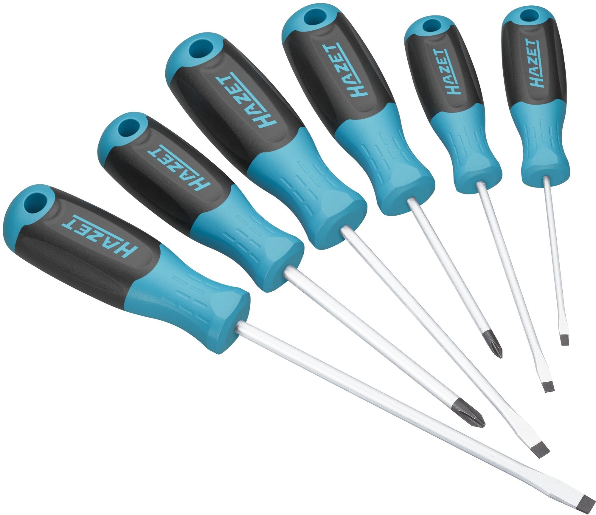 HAZET Schroevendraaierset 811/6 · Kruiskop profiel PH, Sleufprofiel · 6-delig · PH1 - PH2 · 0,5 x 3 - 1,2 x 6,5