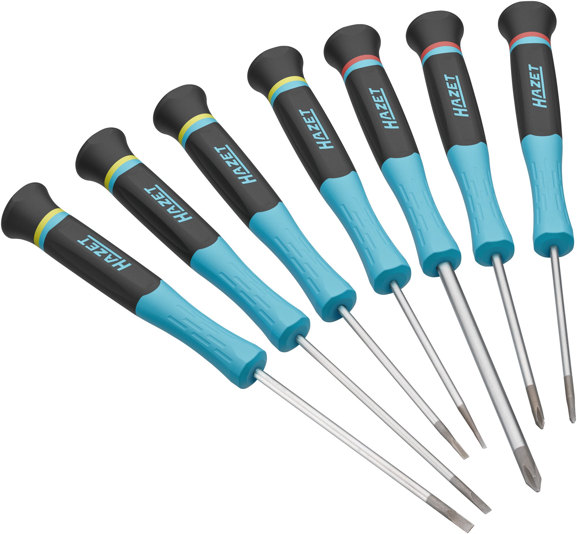 HAZET Elektronica schroevendraaiers 811EL/7 · Kruiskop profiel PH, Sleufprofiel · 7-delig · 0,2 x 1,5 - 0,5 x 3 · PH00 - PH1