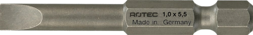 Rotec PRO Insertbit 0,8x4,0mm L=50mm E 6,3 BASIC - 10 stuks - 8121040