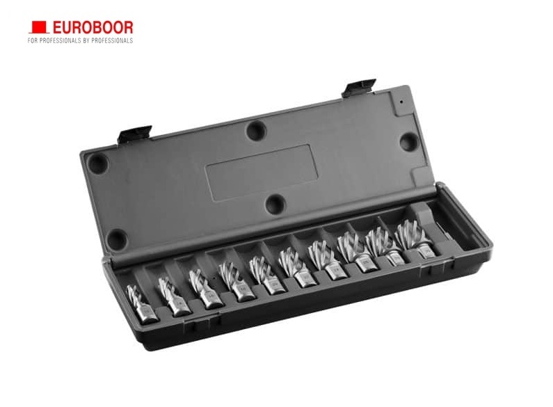 Euroboor HSS kernboorset 10-delig inch - HSS.KIT/10L-I1 afbeelding