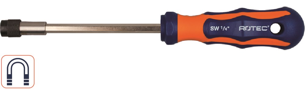 Rotec Bitschroevendraaier 2K L=130mm tbv 1/4 bit snelspan - 8188020 - 818.8020