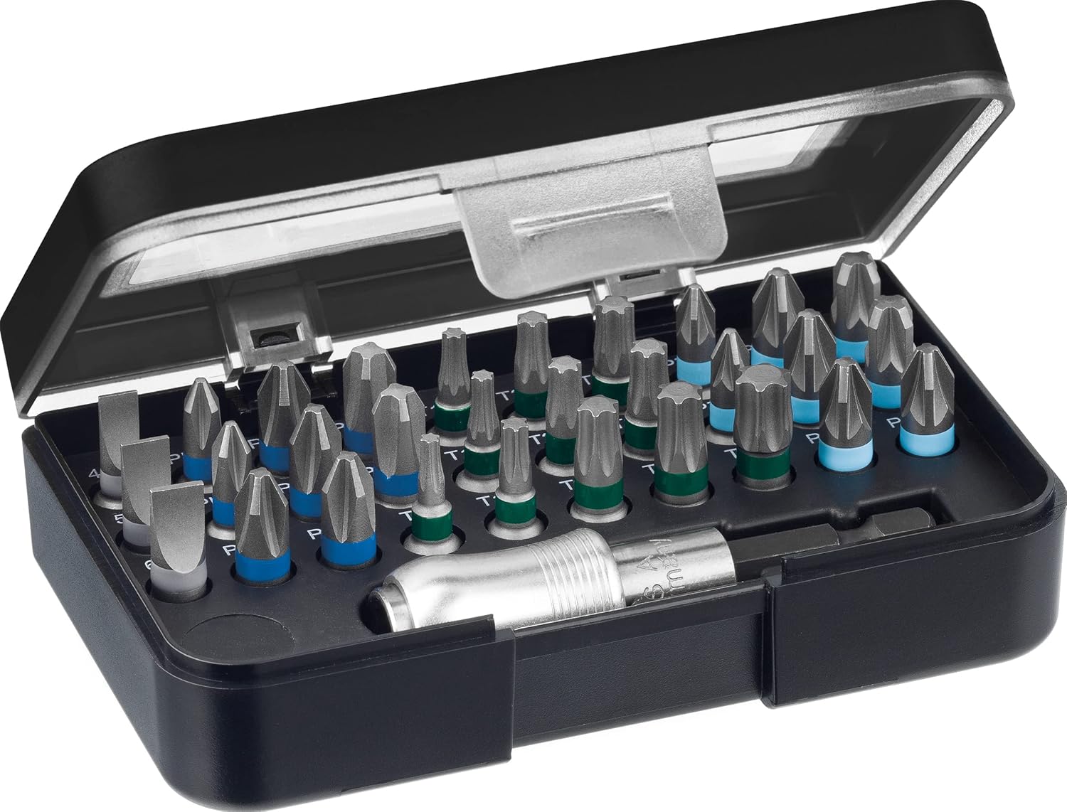 Wiha Bitset Standard 25 mm gemengd 31-delig 1/4" C6,3 in box met riemclip - 41126