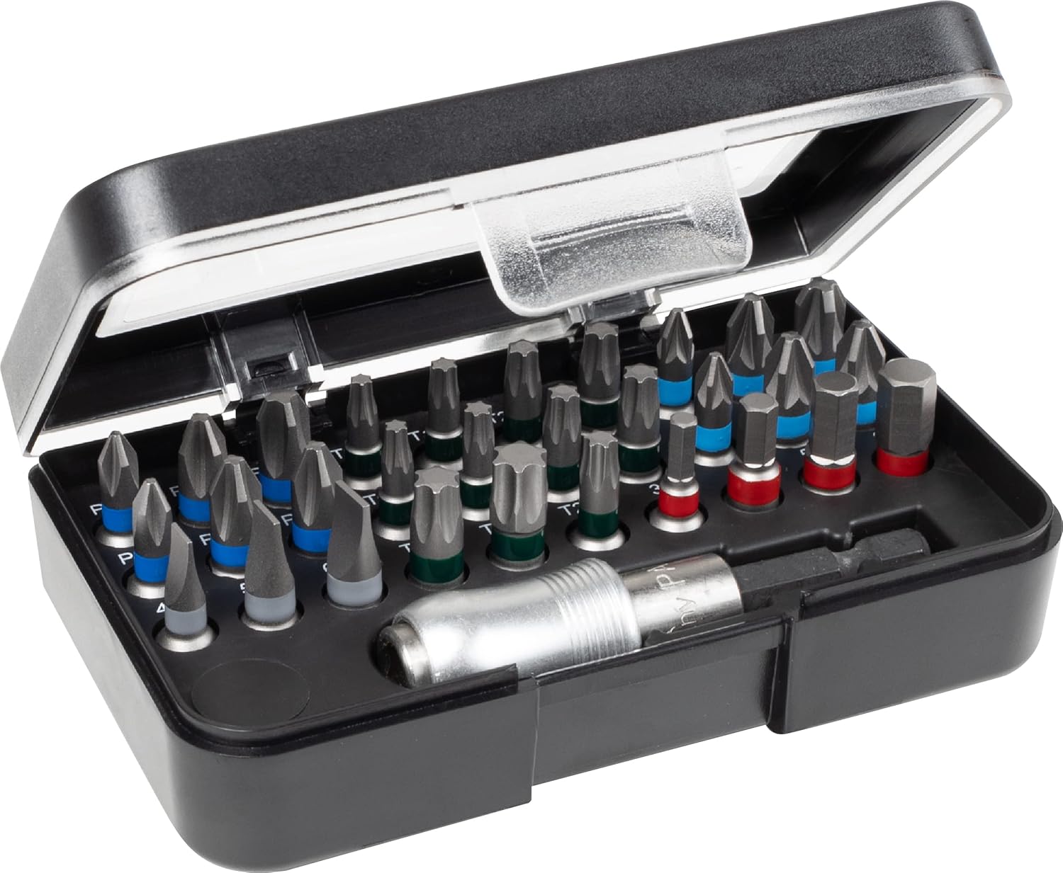 Wiha Bitset Standard 25 mm gemengd 31-delig 1/4" C6,3 in box met riemclip - 41131