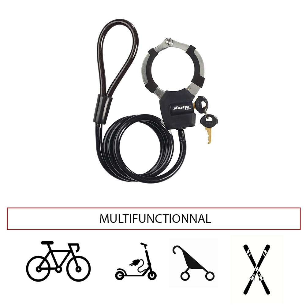 Masterlock Kabel gevlochten staal 1mxO8mm - 8275EURDPROBLK 8275EURDPROBLK