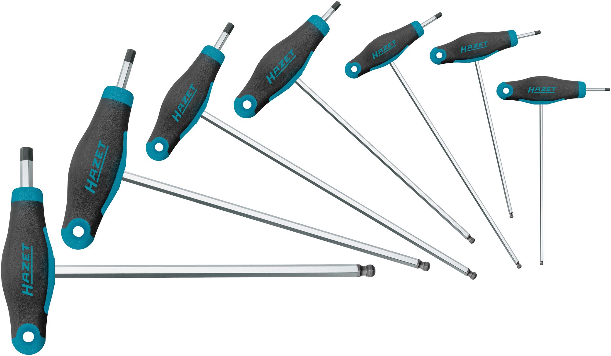 HAZET Schroevendraaierset · met T-greep 829KK/7 · Binnen-zeskant-profiel · 7-delig · 2 · 2,5 · 3 · 4 · 5 · 6 · 8