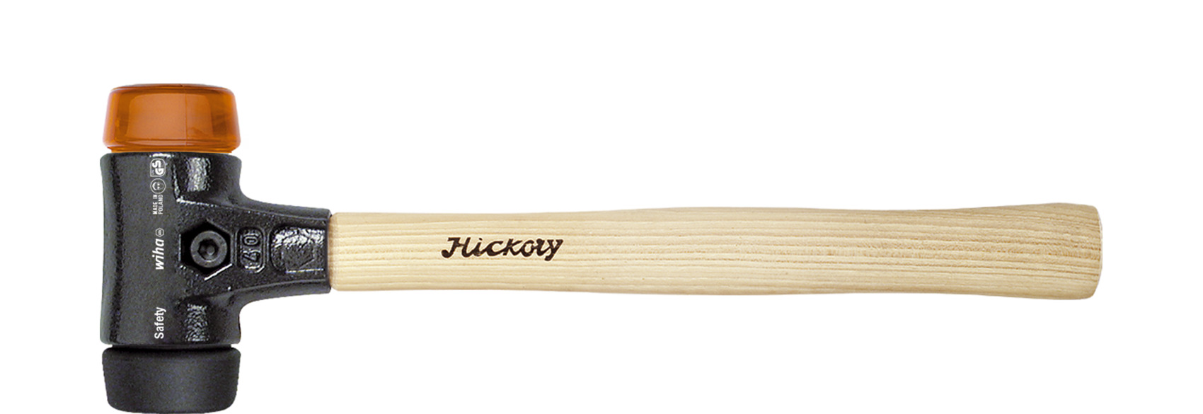 Wiha Kunststof hamer Safety | middelzacht/hard | met hickorysteel | rond-slagkop | 50 mm - 26613 - 26613