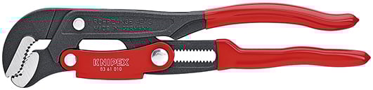 Knipex Pijptang S-vormig grijs poedergelakt 330 mm - 8361010