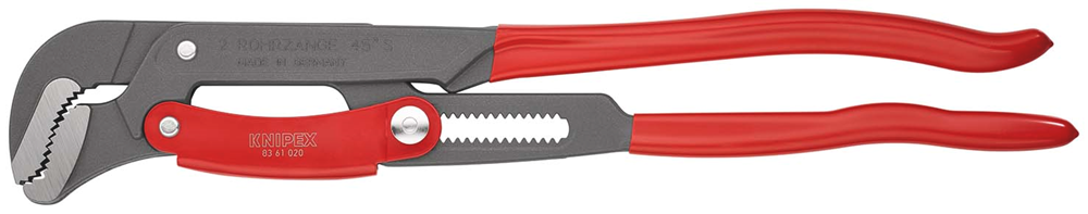 Knipex Pijptang S-Vormig | 560 mm Lengte | Snelle Instelling | Rood Poedergecoat - 83 61 020