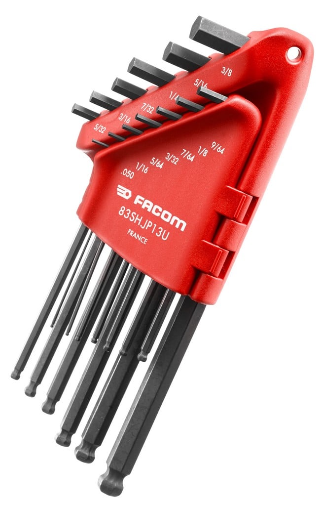 Facom set van 13 inbussleutels met kogelkop, inch - 83SH.JP13U