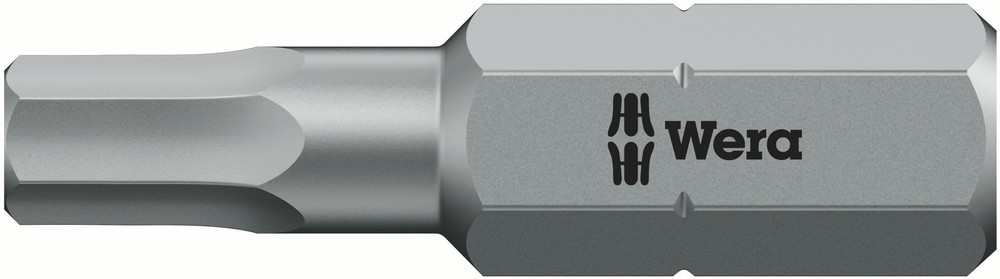 Wera 840/1 Z Zeskant BO Bits met Boring, 2.0 mm x 25 mm - 1 stuk(s) - 05056341001