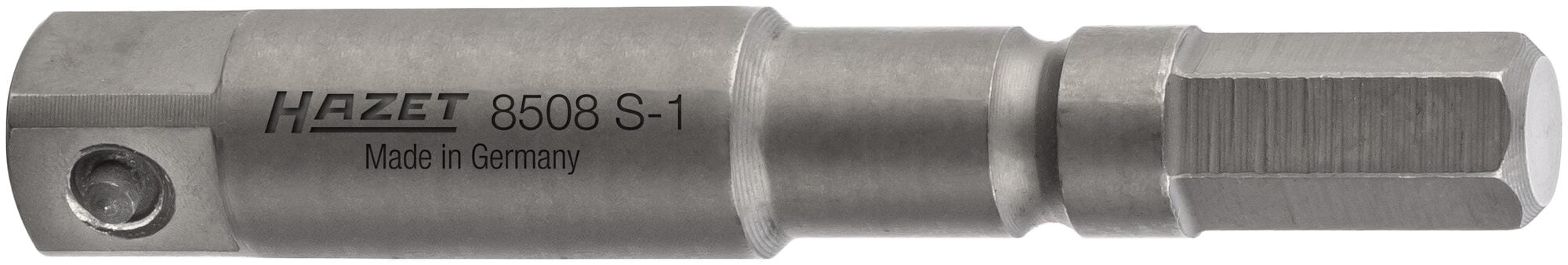 HAZET Kracht-verloopdoppen 8508S-1 · Zeskant massief ISO 1173-A 5,5 · 1/4 inch (6,3 mm) vierkant massief · Lengte: 50 mm