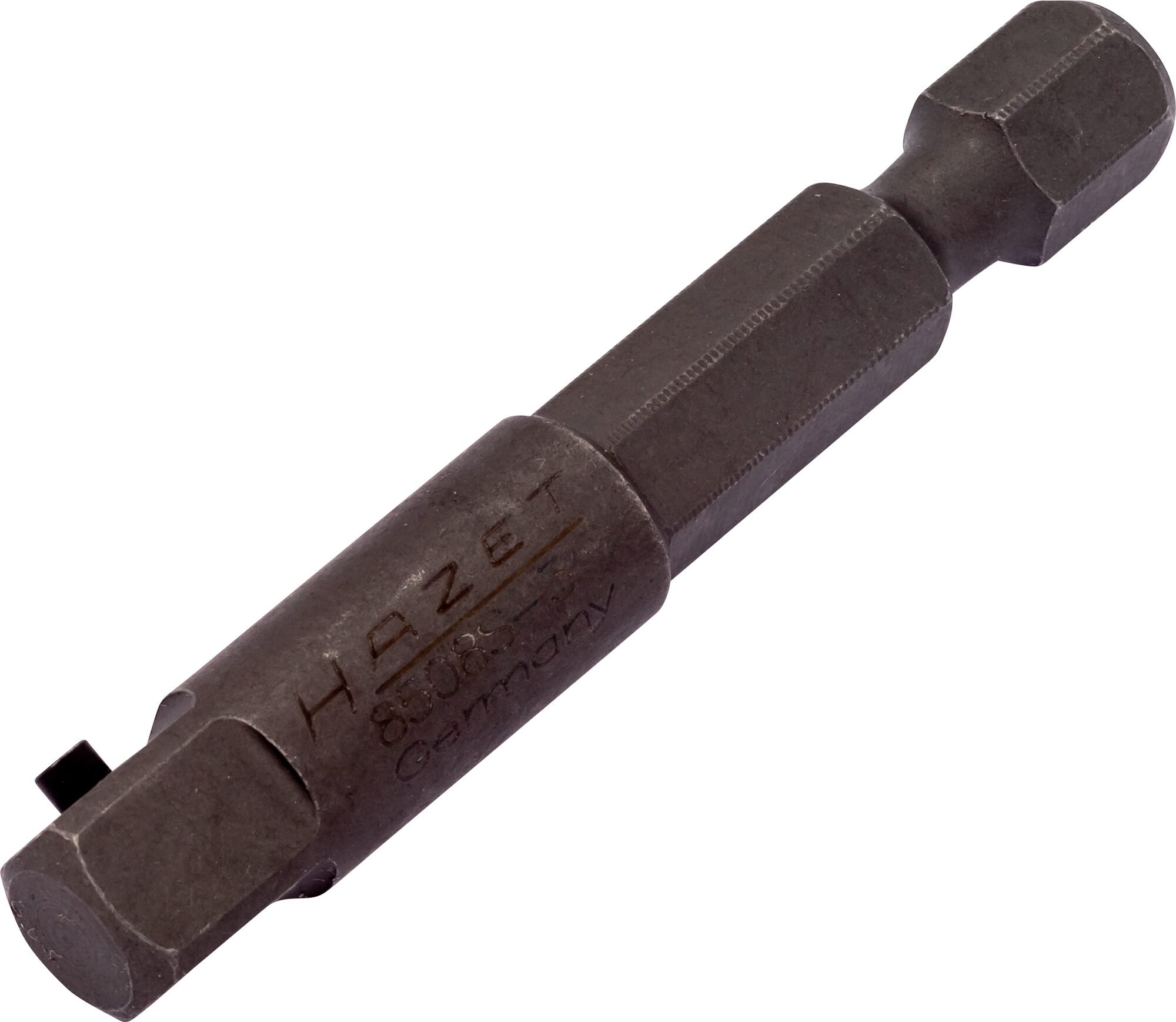 HAZET Kracht-verloopdoppen 8508S-3 · 1/4 inch (6,3 mm) zeskant massief · 1/4 inch (6,3 mm) vierkant massief · Lengte: 50 mm