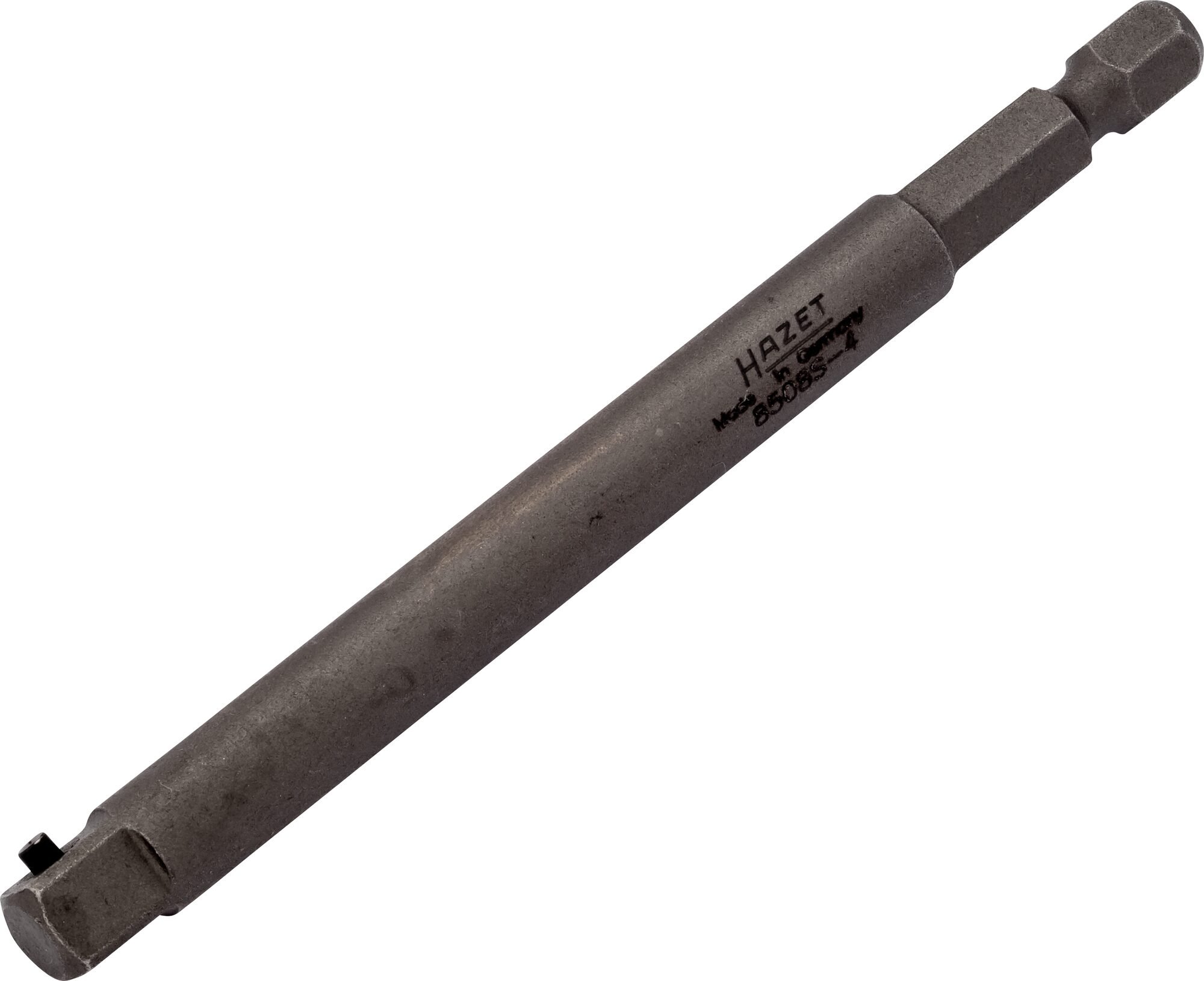 HAZET Kracht-verloopdoppen 8508S-4 · 1/4 inch (6,3 mm) zeskant massief · 1/4 inch (6,3 mm) vierkant massief · Lengte: 100 mm