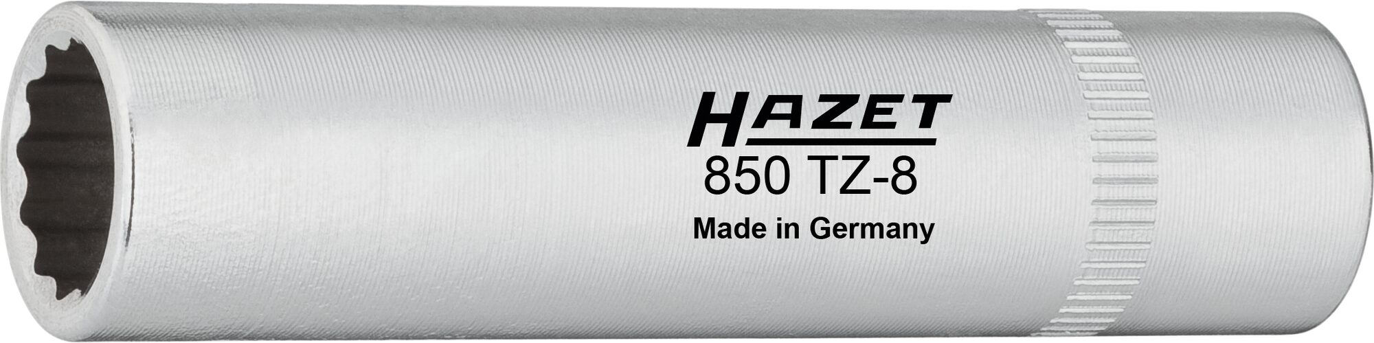 HAZET Inzetstuk kettingkastbekleding 850TZ-8 · 1/4 inch (6,3 mm) vierkant hol · Buitentwaalfkant tractieprofiel · SW 8 mm