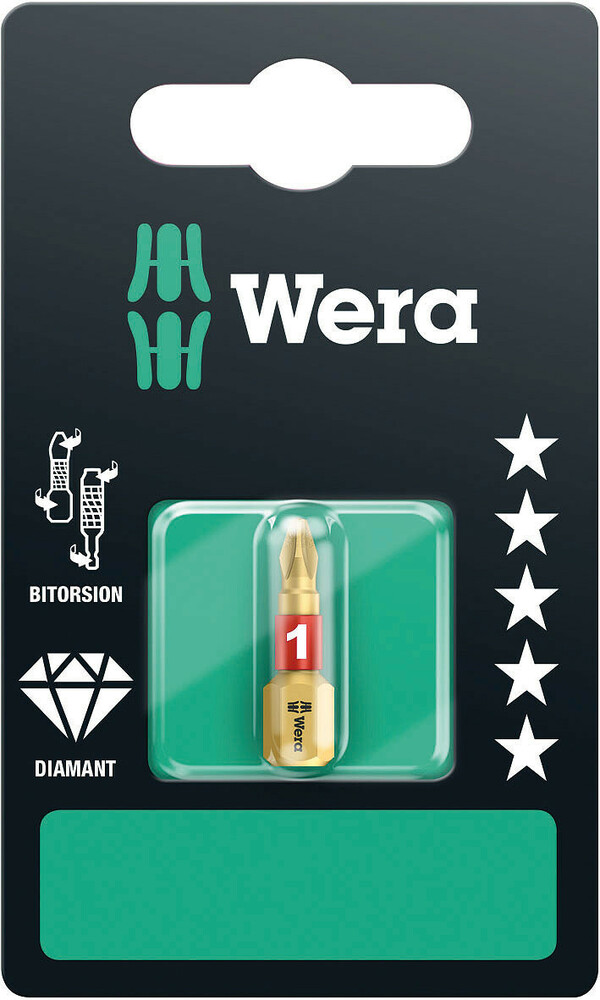 Wera 851/1 BDC SB Bits, PH 1 x 25 mm - 1 stuk(s) - 05073332001