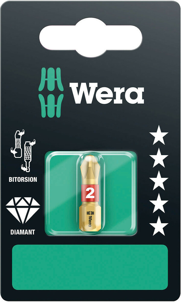 Wera 851/1 BDC SB Bits, PH 2 x 25 mm - 1 stuk(s) - 05073333001