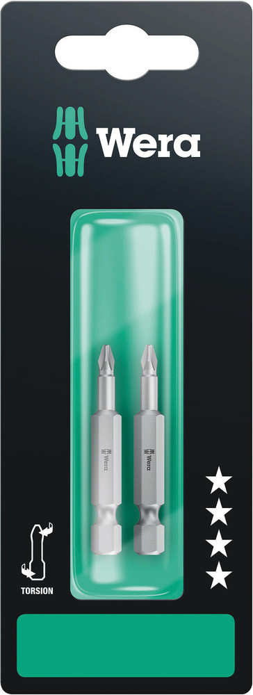 Wera 851/4 TZ Bits Phillips, PH 1 x 50 mm - 2 stuk(s) - 05134380001