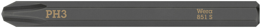 Wera 851 S Phillips kruiskopbits voor slagschroevendraaier, PH 3 x 70 mm - 05018162001