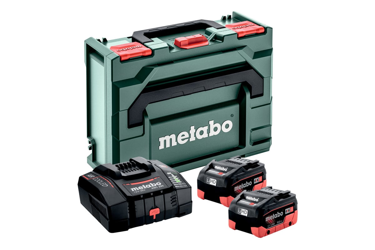 Metabo Basis-set | LiHD | 18 V | 2 x 10 Ah + ASC 290 + metaBOX 145 - 685304000