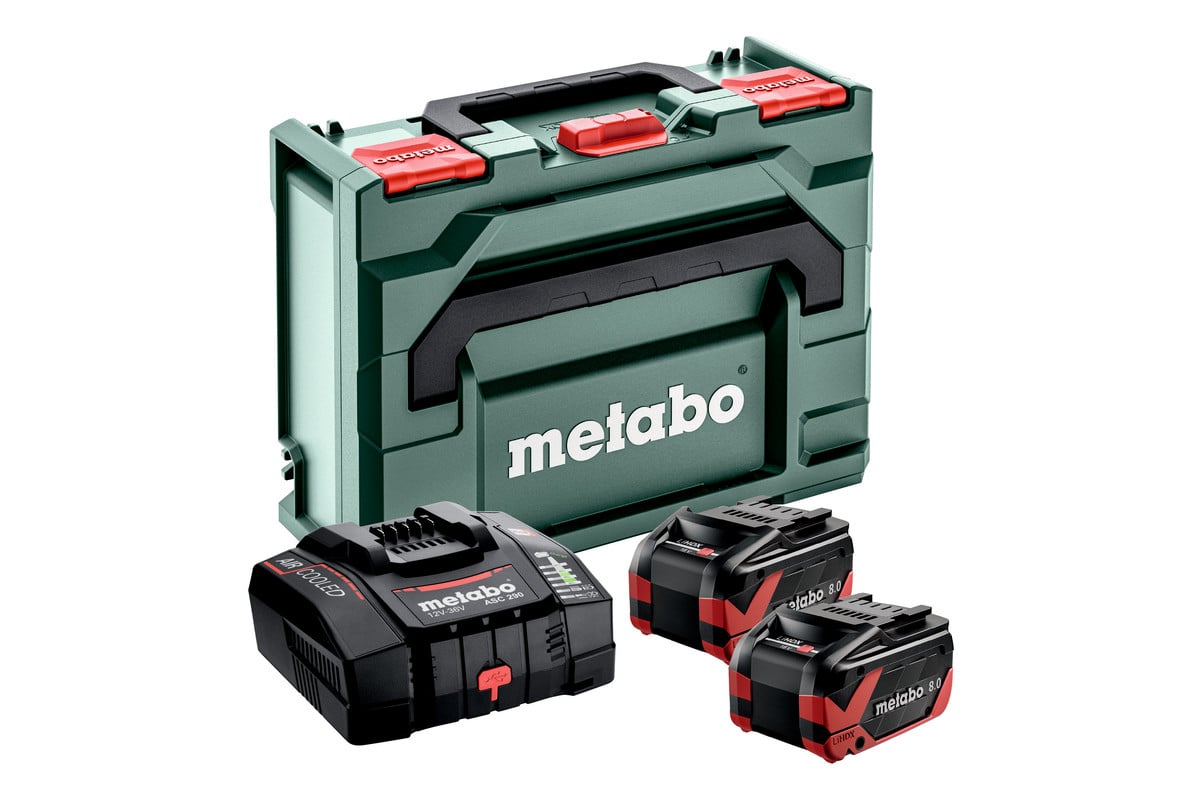 Metabo Basis-set 2 x LiHDX 8.0 Ah | Met ASC 290 supersnellader 685305000