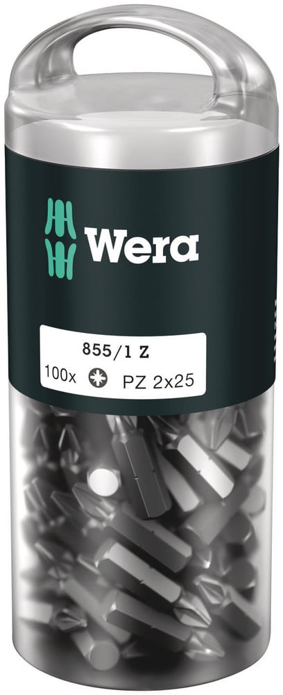 Wera 855/1 Z Bits Pozidriv, PZ 1 x 25 mm (100 Bits pro Box) - 1 stuk(s) - 05072443001