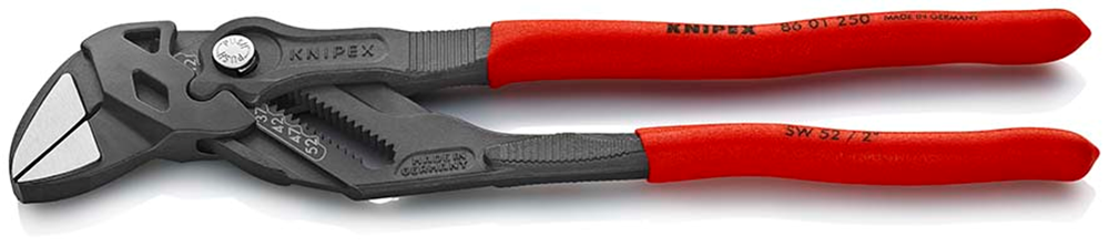 Knipex Sleuteltang | 250 mm Lengte | Tang en Schroefsleutel in Eén | Anti-Slip | Kunststof Bekleed - 86 01 250 SB