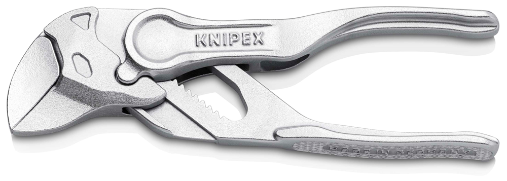 Knipex Sleuteltang XS | 100 mm Lengte | Tang en Schroefsleutel in Eén | Ruwe Oppervlakken | Rood - 86 04 100 BK