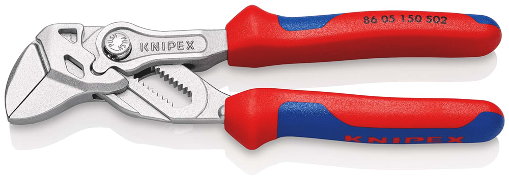 Knipex Sleuteltang Met Ruw Gemaakte Bekken | 150 mm Lengte | Meer-Componentengrepen | Verchroomd - 86 05 150 S02