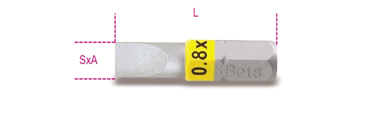 Beta Bits voor sleufschroeven, gekleurd 860LP 0,6X4,5 - 008600010