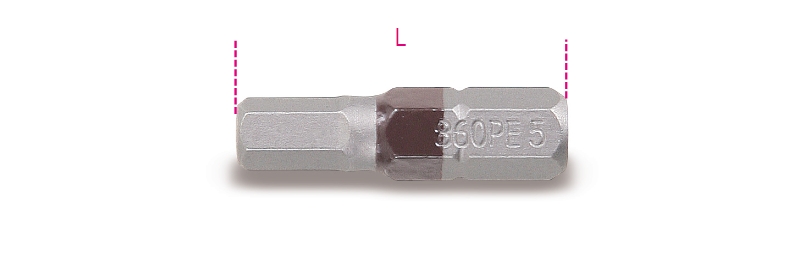 Beta Bits voor binnenzeskant schroeven, gekleurd 860PE 6 - 008600106