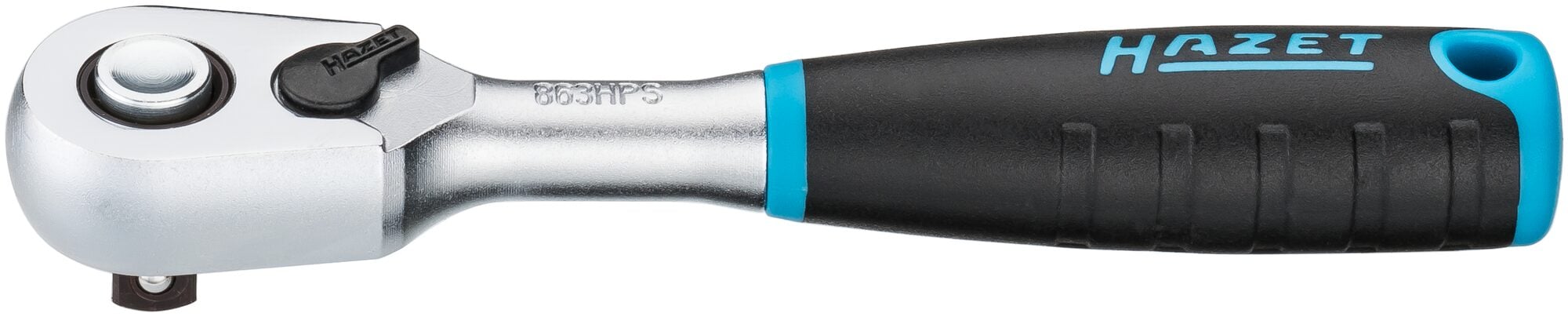 HAZET HiPer fijnvertande omschakelratel · veiligheidsvergrendeling 863HPS · 1/4 inch (6,3 mm) vierkant massief · Lengte: 116 mm